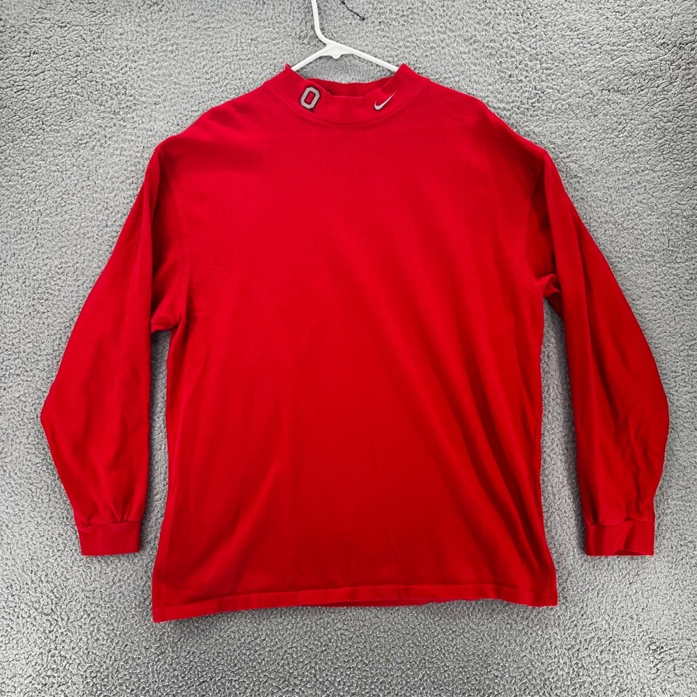 Vintage Y2k Ohio State Buckeyes Sweater Mens 2XL Red‎ Sleeveless Nike Team Silk